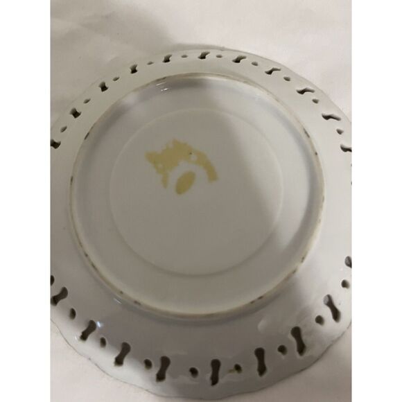 Vintage KPM Japan Lusterware Periwinkle Footed Tea Cup and‎ Saucer Luminous - Picture 7 of 7